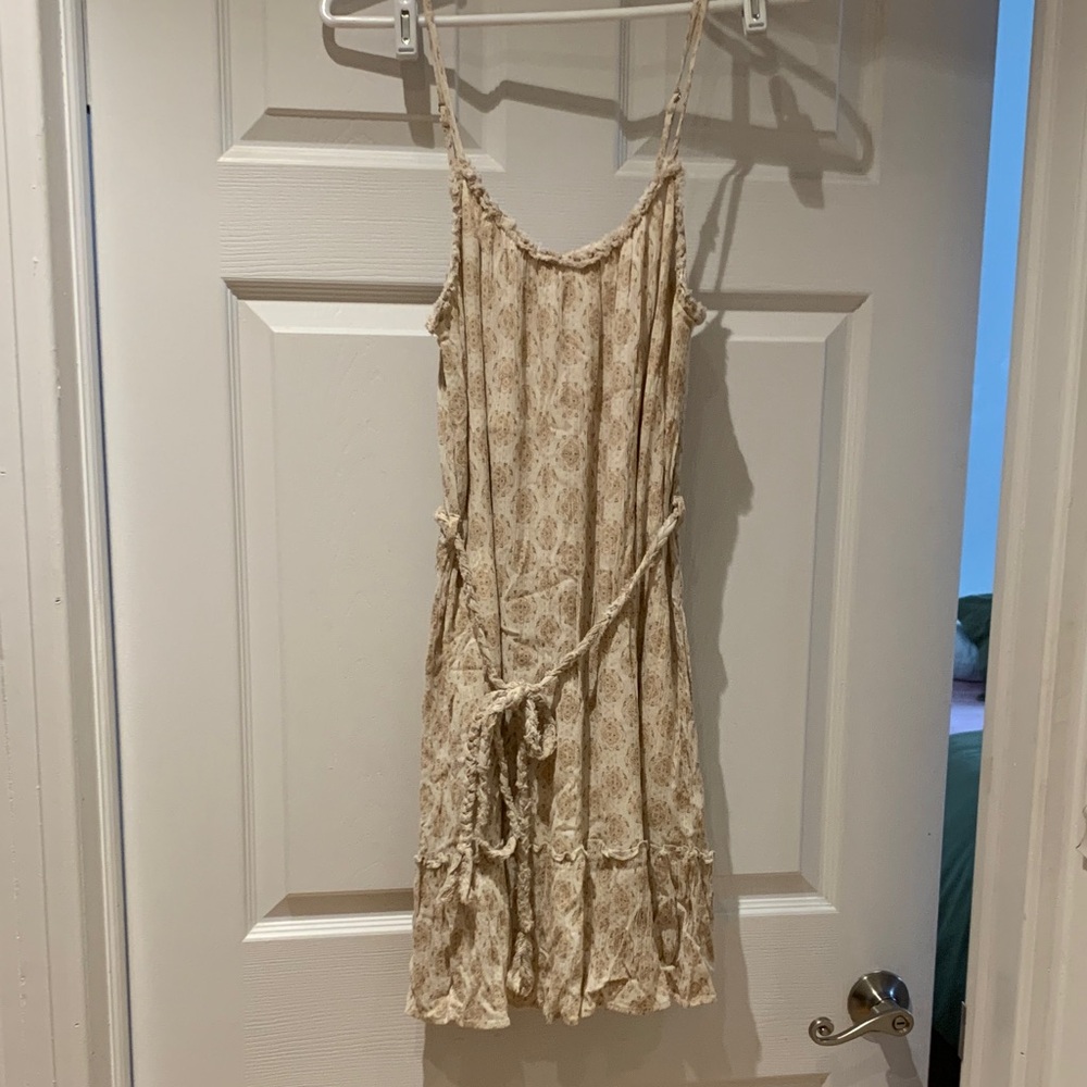 Hem & Thread Cream Floral Mini Dress